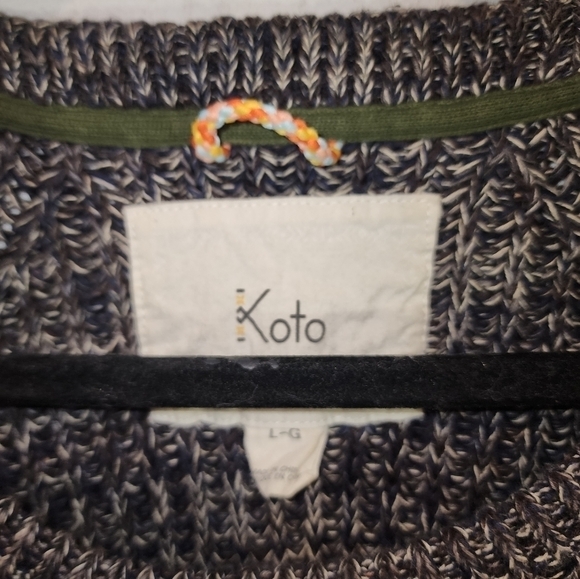 Koto Anthropologie Sweater Pullover Large Raglan Crew Neck Cotton - Picture 2 of 7